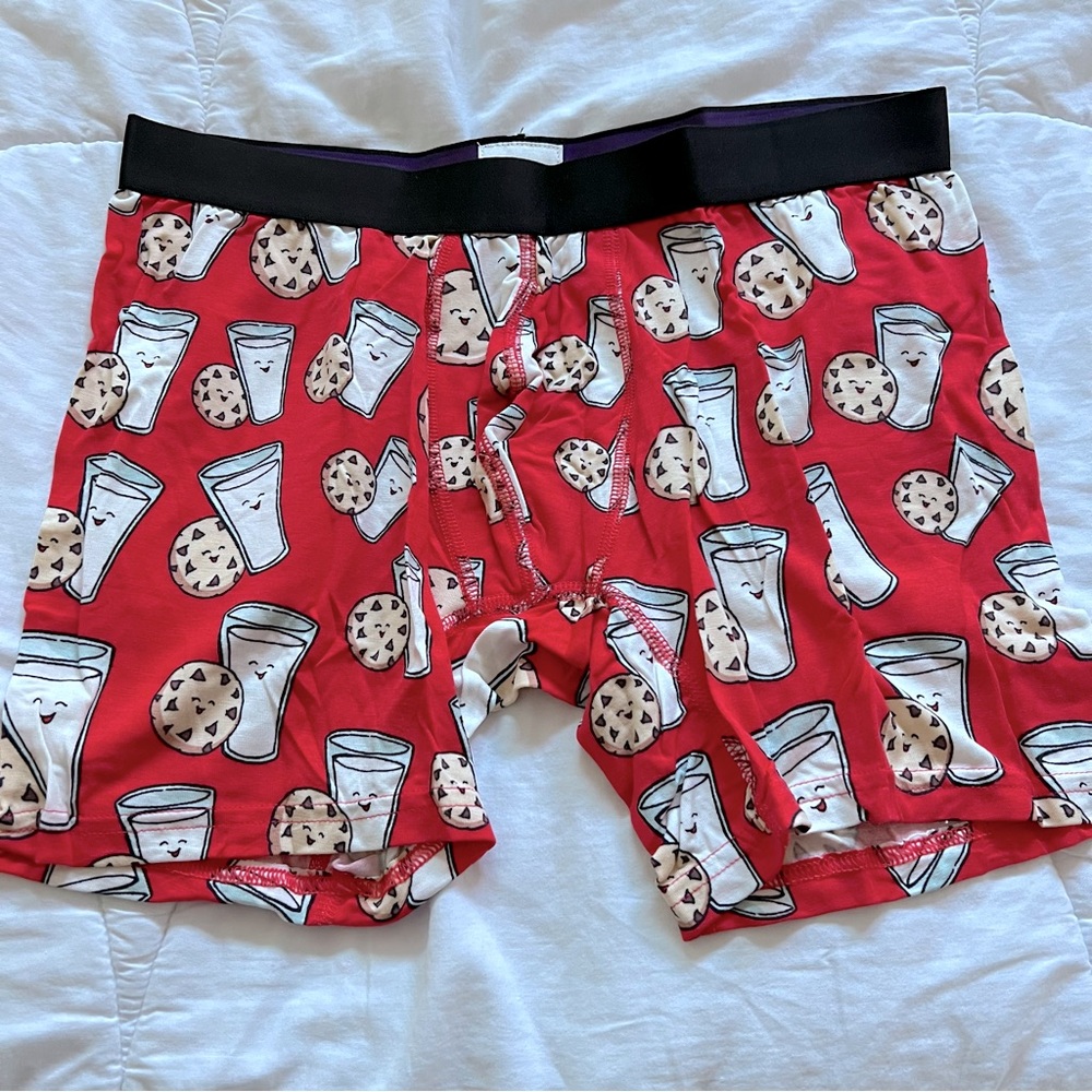 Cookies and Milk Red Men’s Boxers